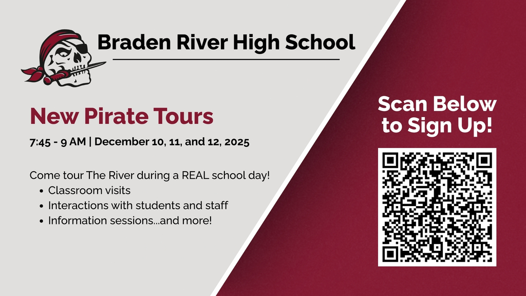 Braden River High Pirate Tours RSPV required