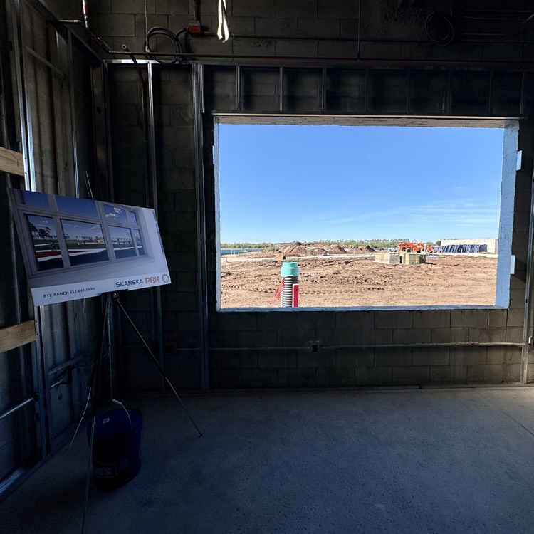A classroom under construction