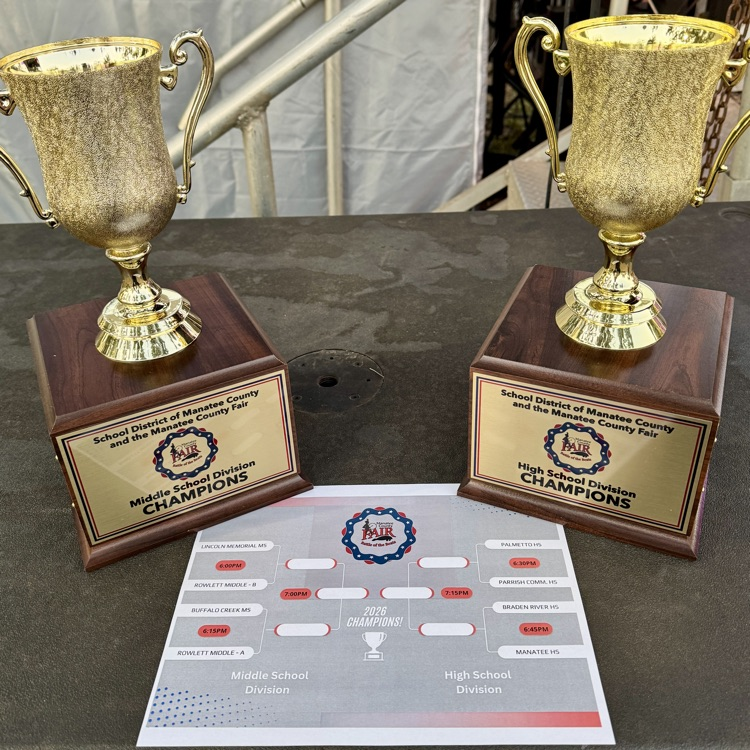 trophy for the inaugural battle of the beats at the Manatee County fair