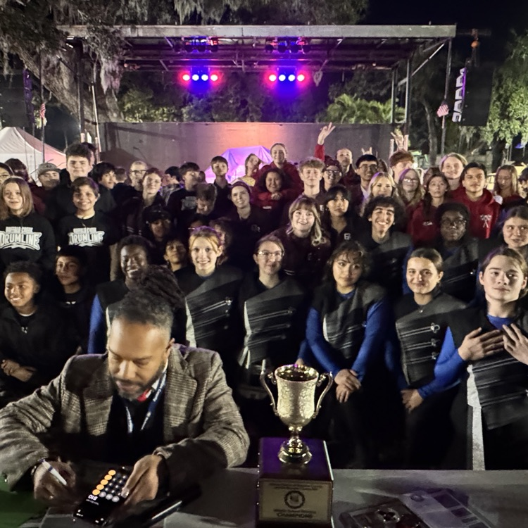 A group of young musicians at a drum off competition