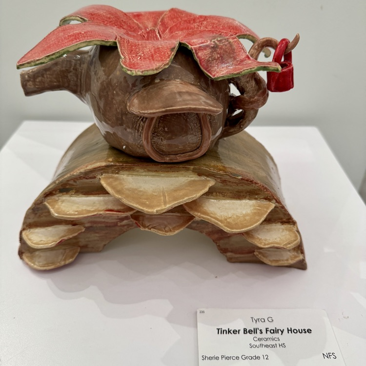 A ceramic art project from a student at Southeast high school