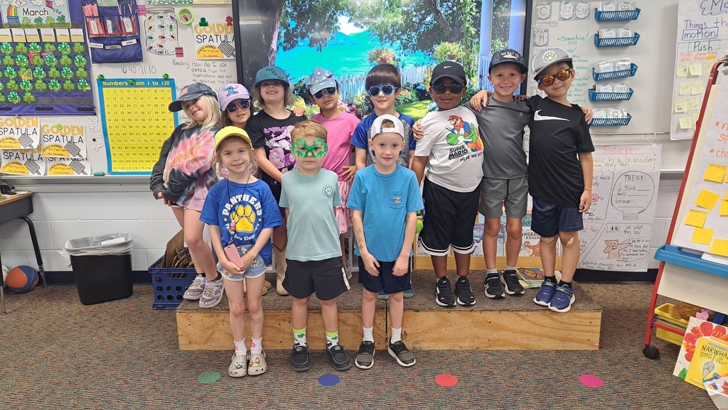 students on hat day