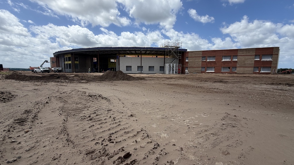 The latest look at construction of Rye Ranch Elementary in Parrish, Florida.