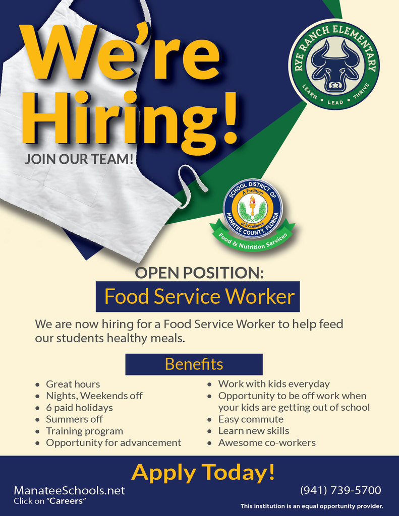Food service worker apply today 