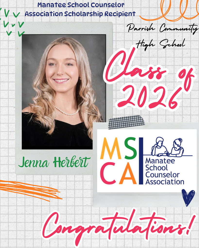 A flyer celebrating a scholarship recipient.