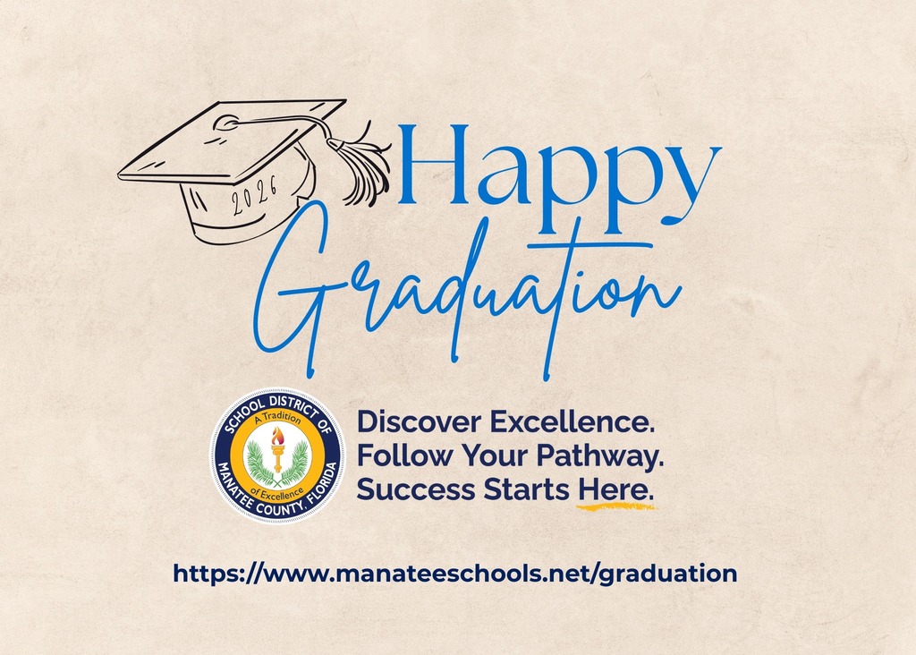 A graphic that reads, "Happy Graduation. Discover Excellence. Follow Your Pathway. Success Starts Here."