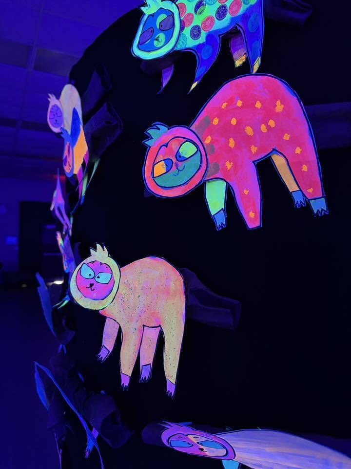 Glow in the dark sloths