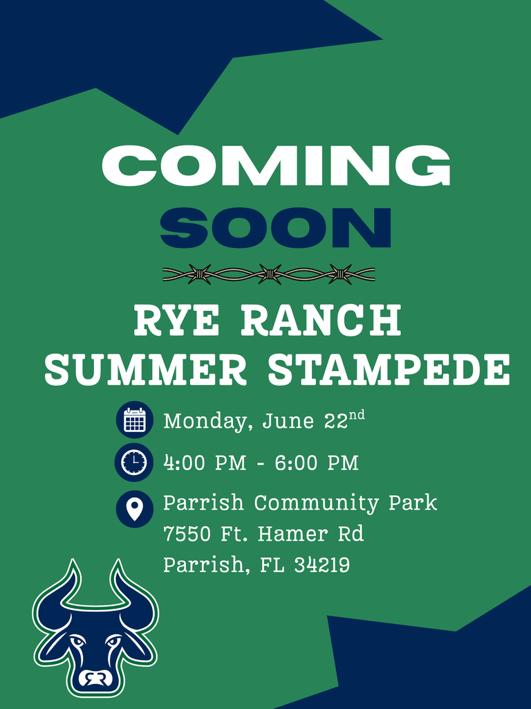 Rye Ranch Summer Stampede event is coming soon on Monday, June 22nd, from 4:00pm-6:00 pm at Parrish Community Park 