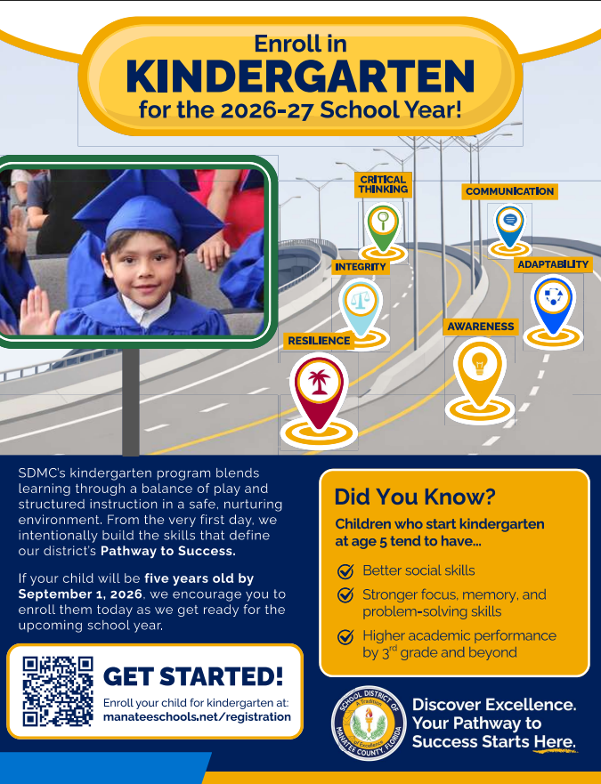 Enroll in Kindergarten for the 2026-2027 school year!