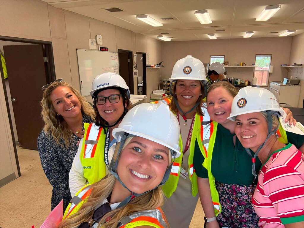 leadership team at construction site