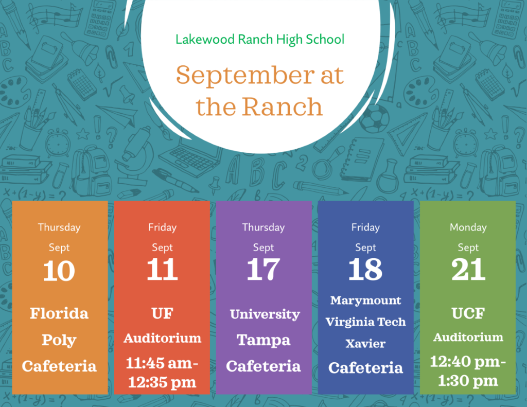September scheduled lrhs college visits