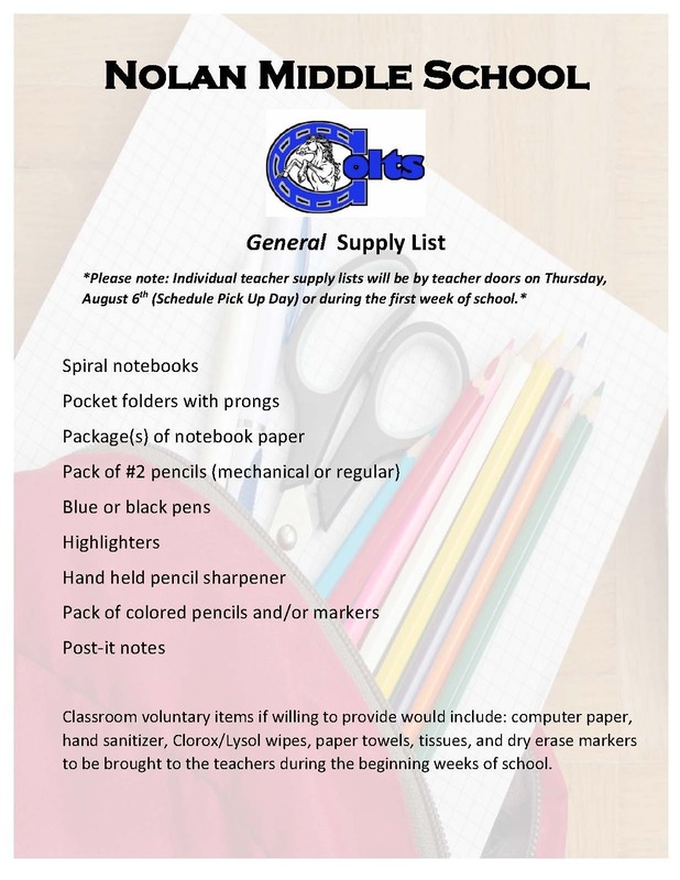 General School Supply List