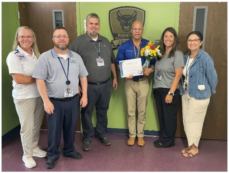 LTC Bel Wilson presented with his Educator of the Year Nomination
