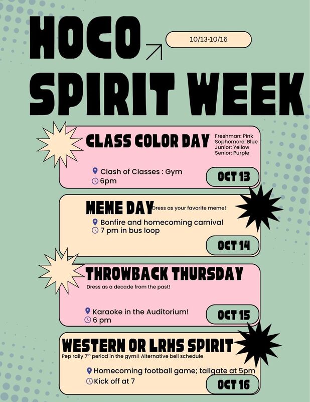spirit week graphic