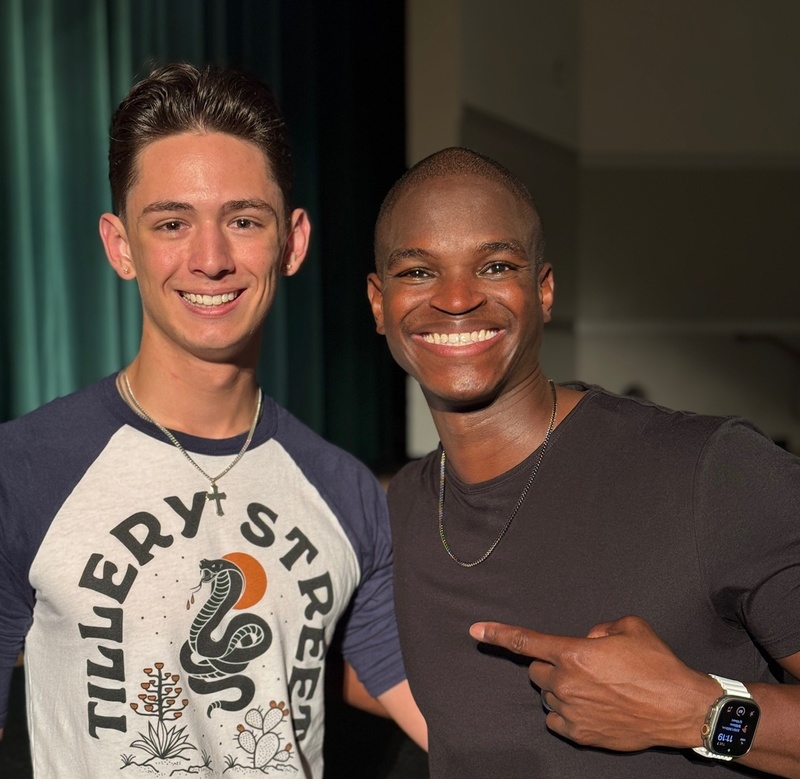a student and motivational speaker smiling