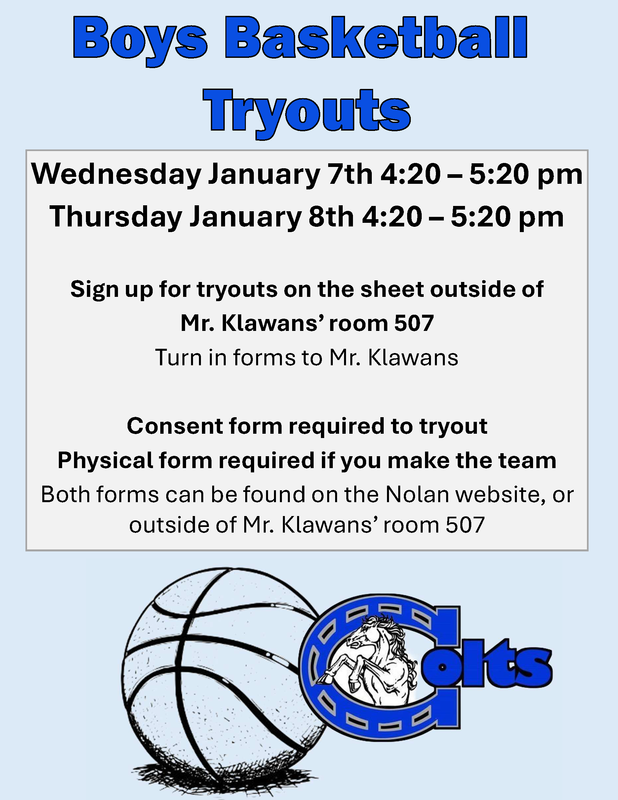 Boys Basketball Tryout Information