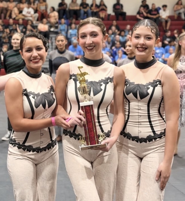 Winter Guard Captains with trophy
