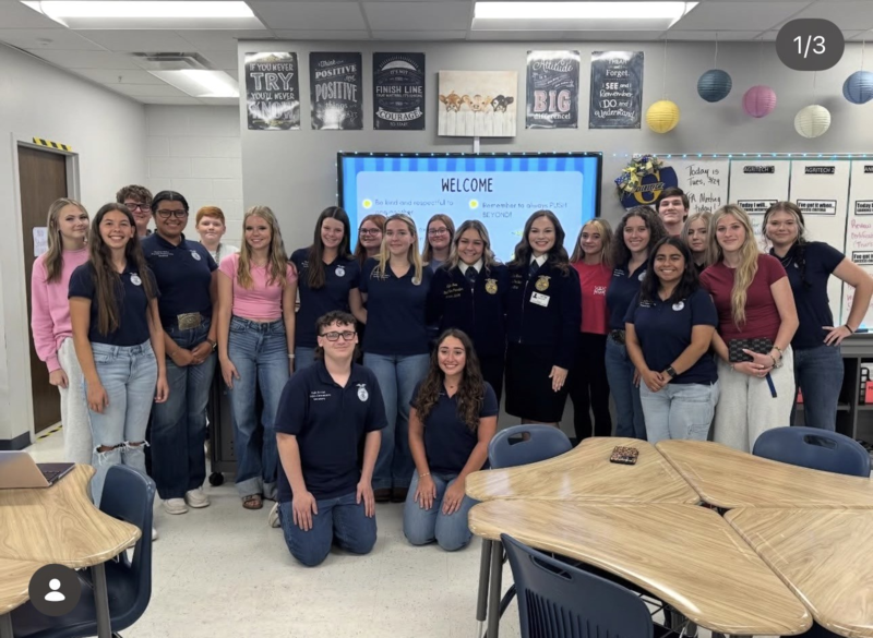 FFA members at a meeting