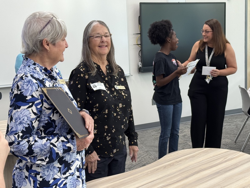 Retired educators announce a young writer has won an essay contest and will now advance to the state level.