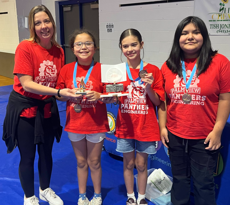 Palm View K-8 team wins multiple trophies at the Spring STEM competition