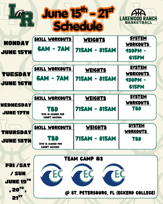 basketball summer schedule