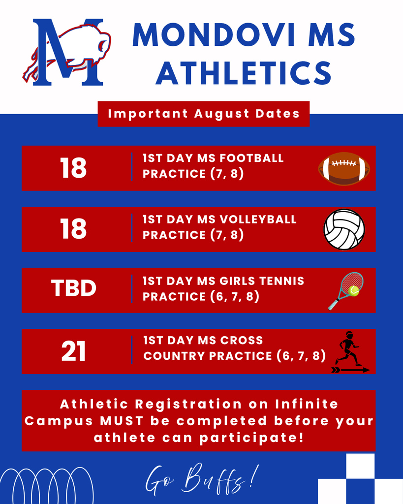 MS Athletics Start Dates
