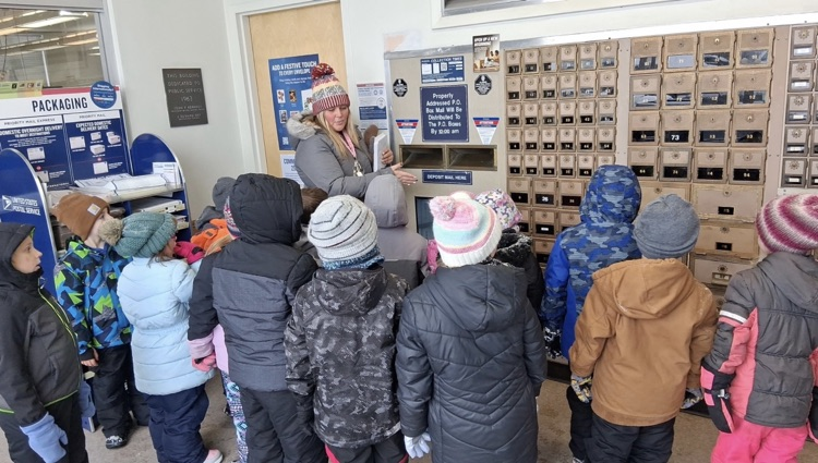 putting cards in the mail