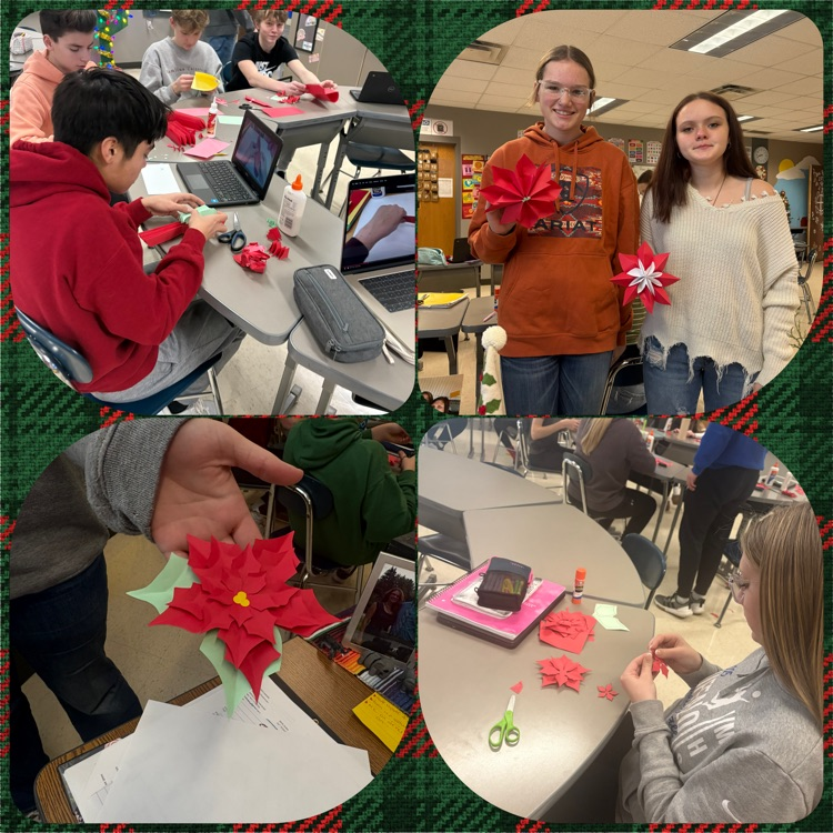 paper poinsettias 