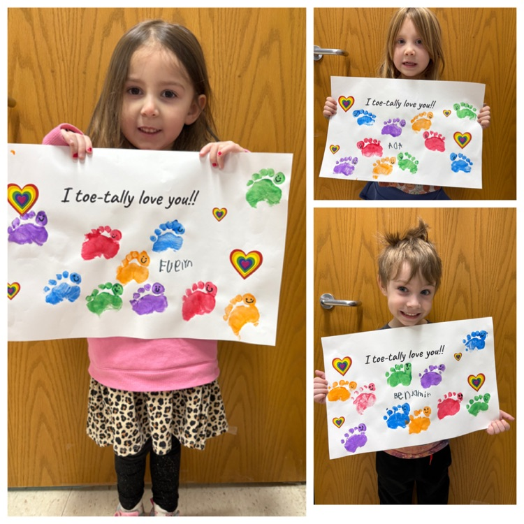 “I toe-tally love you!” Ms. Falkner’s A.M. 4K Valentines!💘