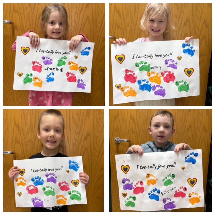 “I toe-tally love you!” Ms. Falkner’s A.M. 4K Valentines. 💘