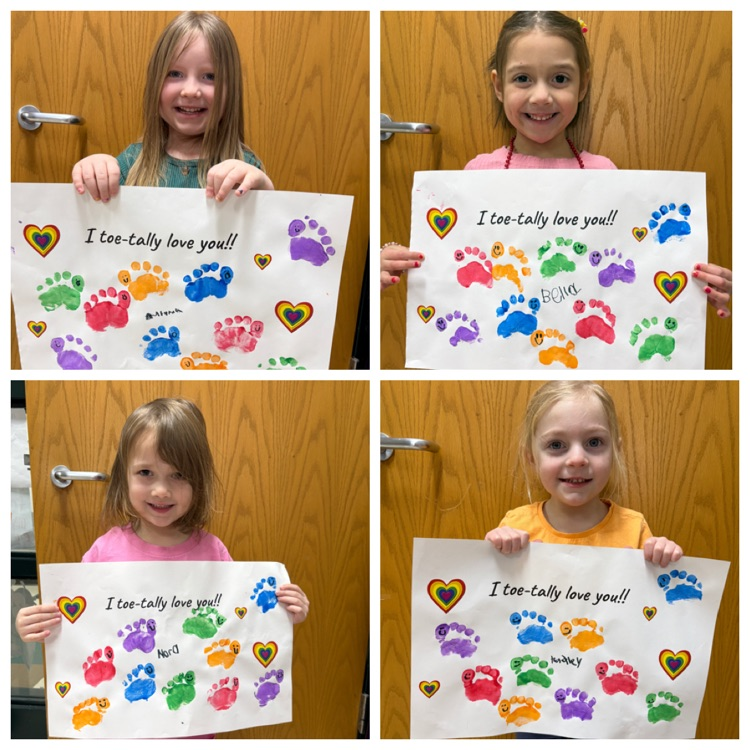 “I toe-tally love you!” Ms.Falkner’s A.M. 4K Valentines.💘