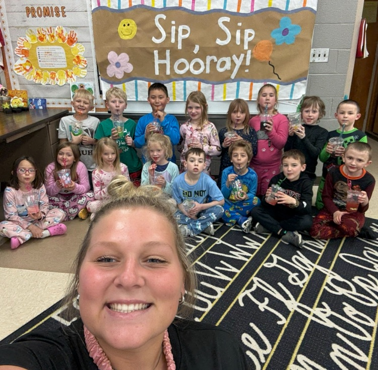 smiling with teacher