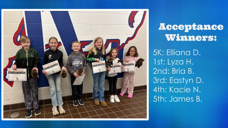 acceptance winners with their awards