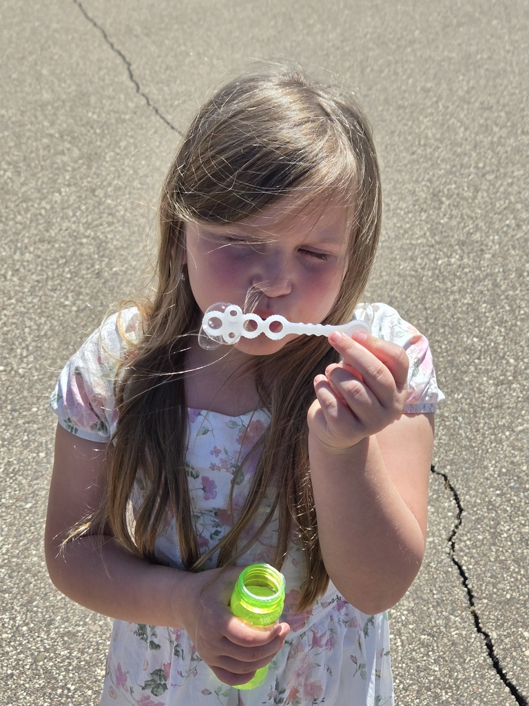 blowing bubbles