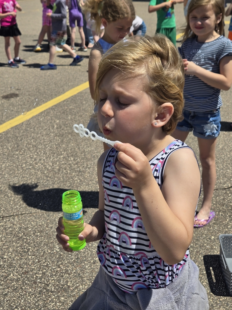 blowing bubbles