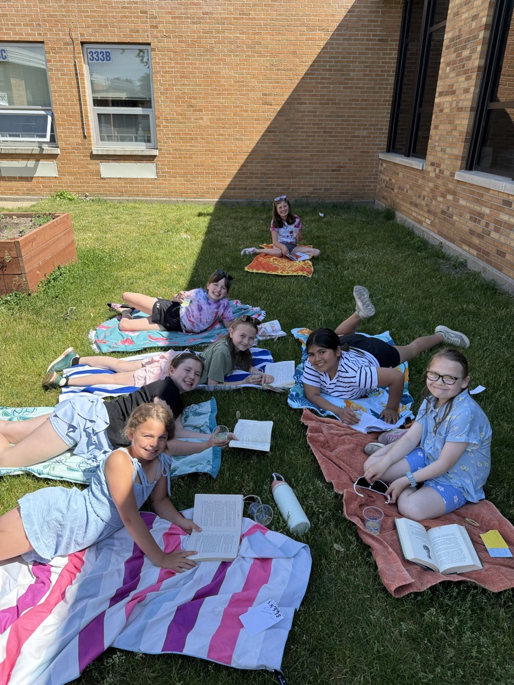 reading on beach blankets!