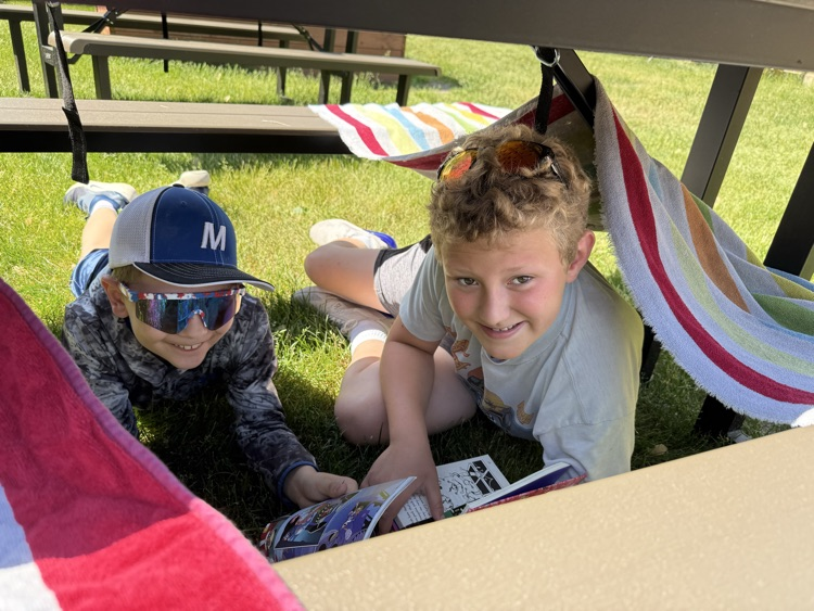 reading outside!