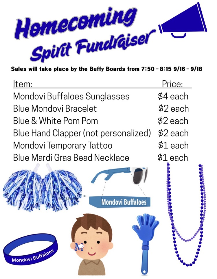 homecoming spirit gear flyer