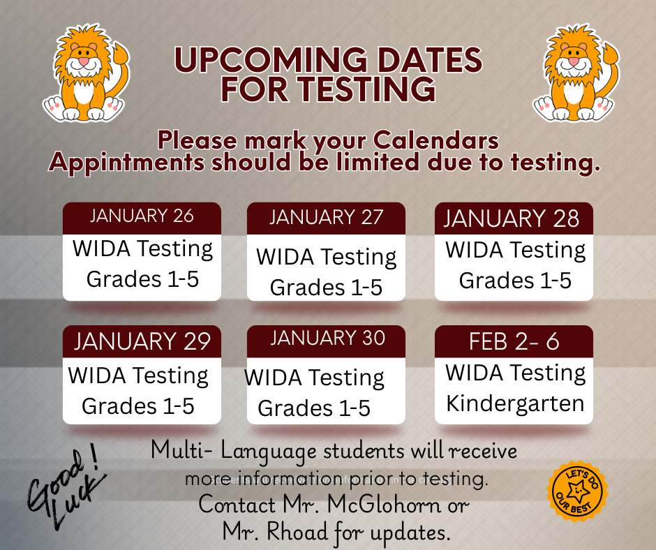 WIDA ACCESS Testing Begins 