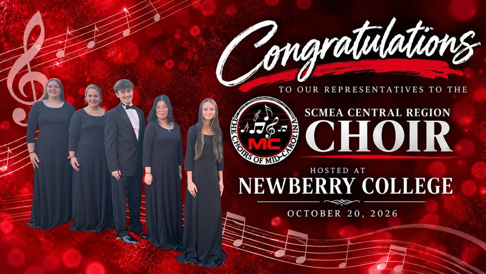 Student representatives at the SCMEA Central Region Choir