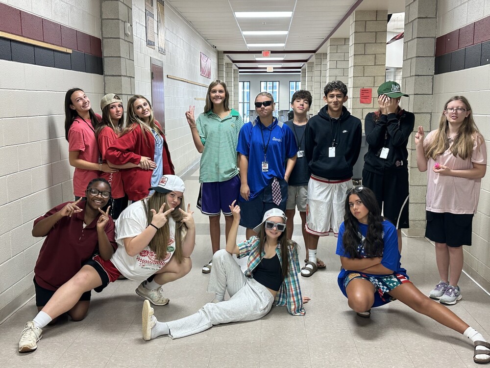 Students dressed up for Adam Sandler day during Homecoming Week Fall 26