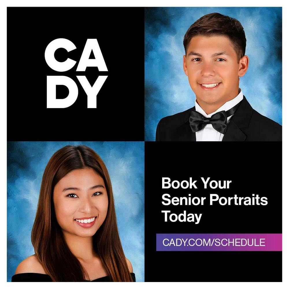 Ad for the CADY Senior Portraits Booking