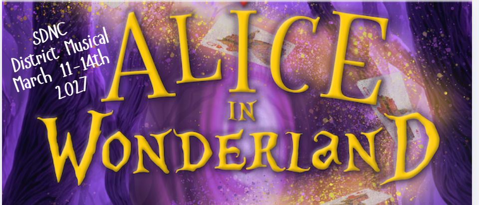 Alice in Wonderland District Musical Flyer