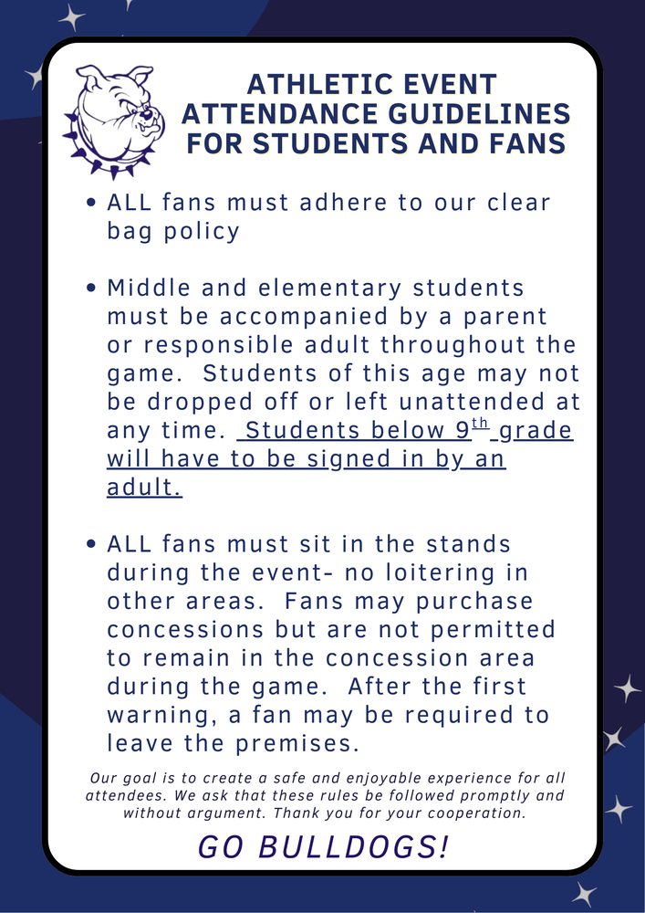 Athletic Event Attendance Guidelines for Students and Fans
