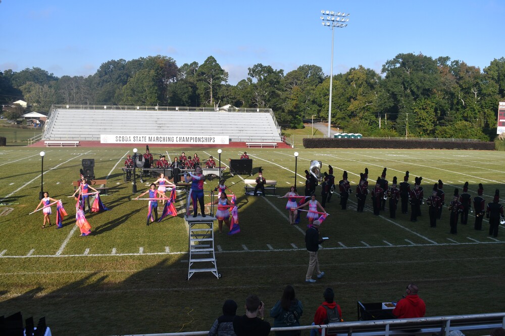 MCHS Rebel Regiment at the SCBDA Marching Band Championship