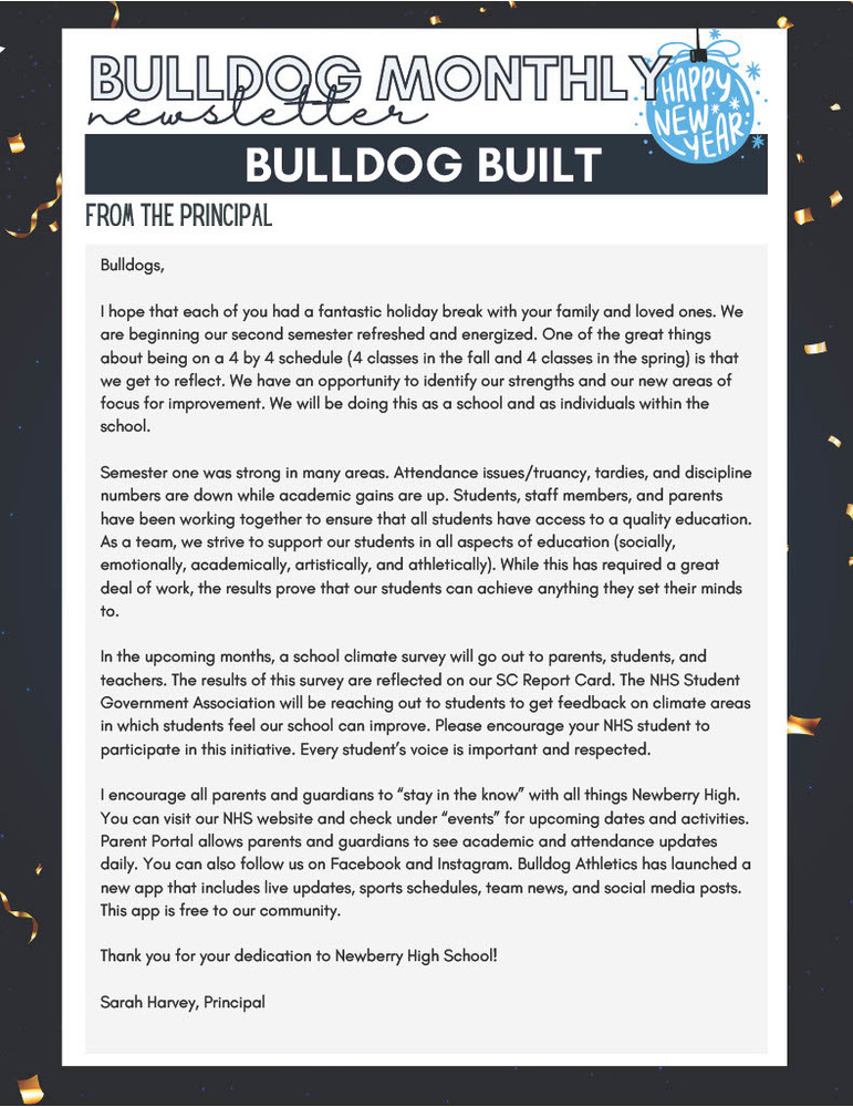 Bulldog Monthly Newsletter