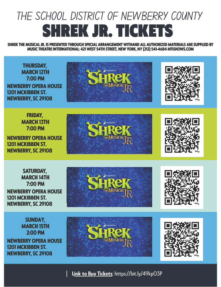 Shrek Jr. The Musical Tickets