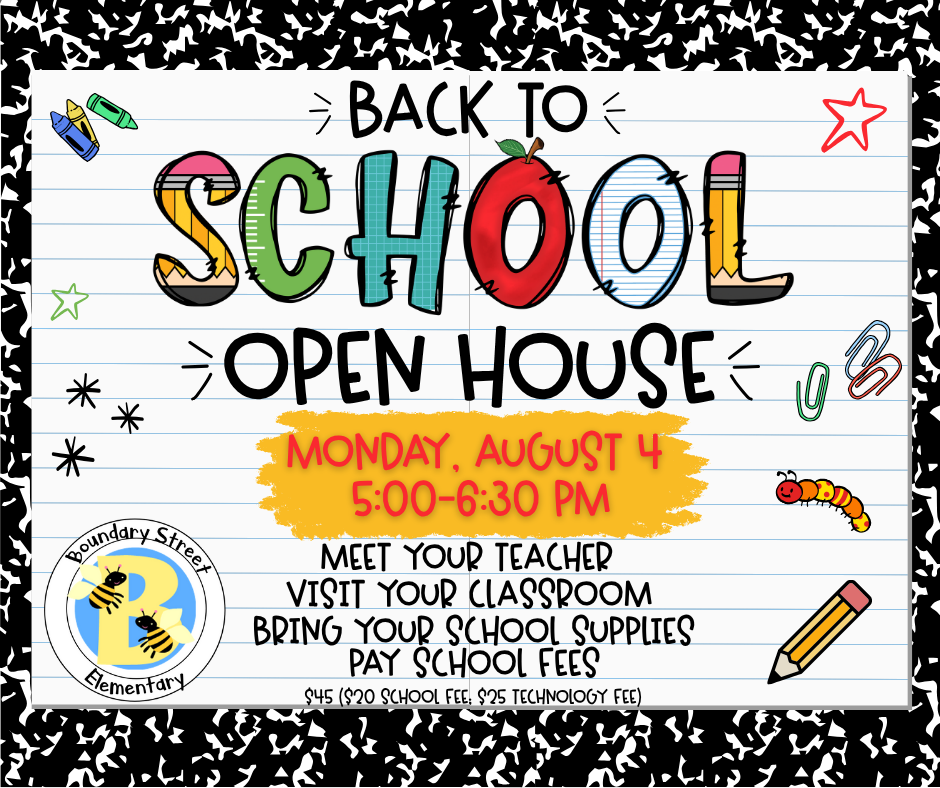 Open House Mopnday August 4 from 5:00-6:30