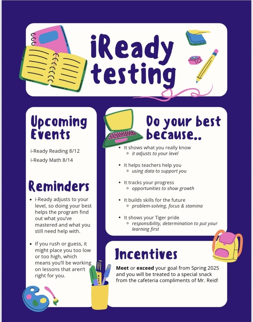 i-Ready on 8/12 and 8/14 (Diagnostic)