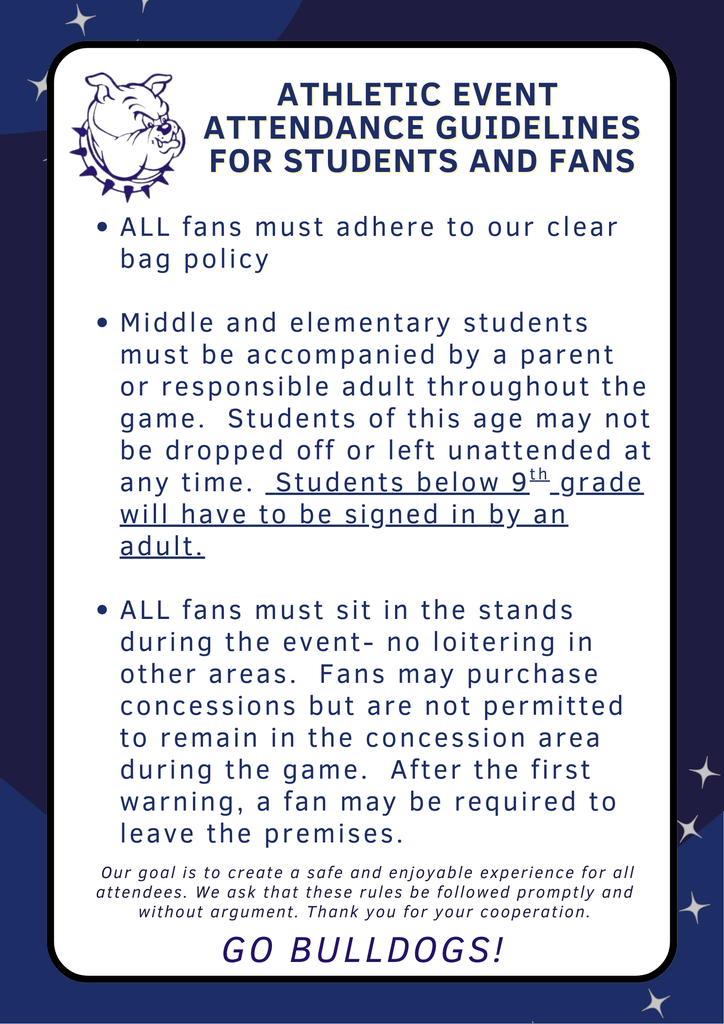 Newberry High School Athletic Event Attendance Guidelines for Students and Fans